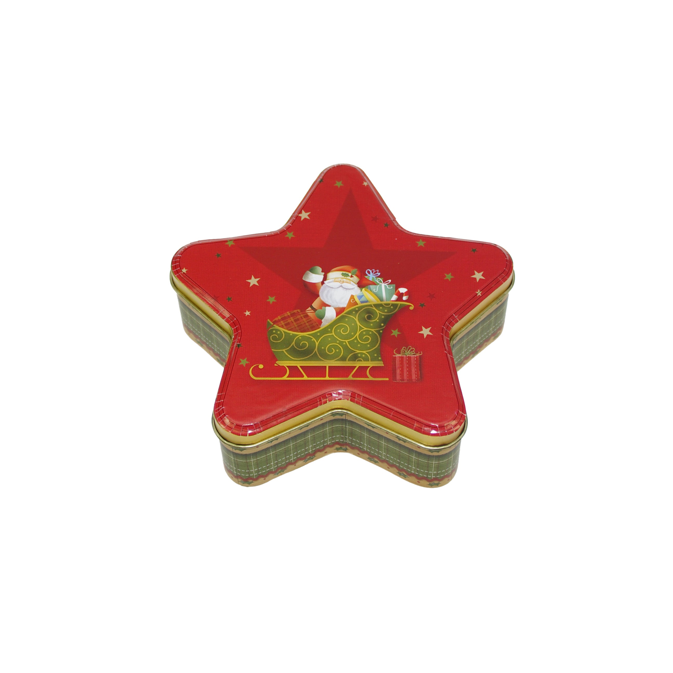 Karácsonyi konyhai csillag alakú fémdoboz 153x146x45 mm Christmas Magic