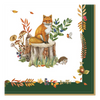 Őszi rókás háromrétegű papírszalvéta 33x33 cm Forest Dream 20 db-os