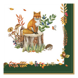 Őszi rókás háromrétegű papírszalvéta 33x33 cm Forest Dream 20 db-os