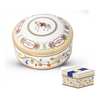 Porcelán ékszertartó díszdobozban lovas mintával Cheval