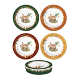 Forest Dream porcelán őzikés desszertes tányér 19 cm szett 4db-os – Easy Life