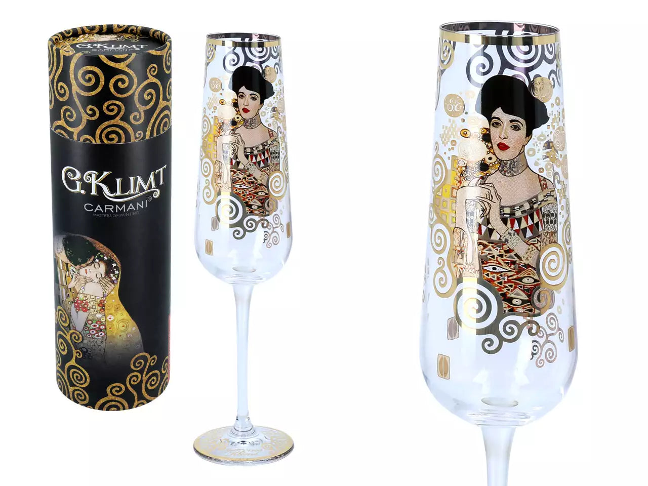 Talpas üveg pezsgős pohár 200 ml Klimt Adele