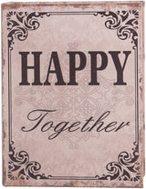 Könyv alakú vintage fa tároló doboz szett 3 részes antik barna Happy together