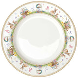 Spring Bloom húsvéti porcelán 18 részes nyuszis étkészlet