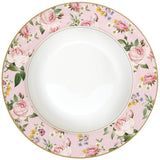 Porcelán mélytányér 21,5 cm – Rózsa mintás Chant des Roses