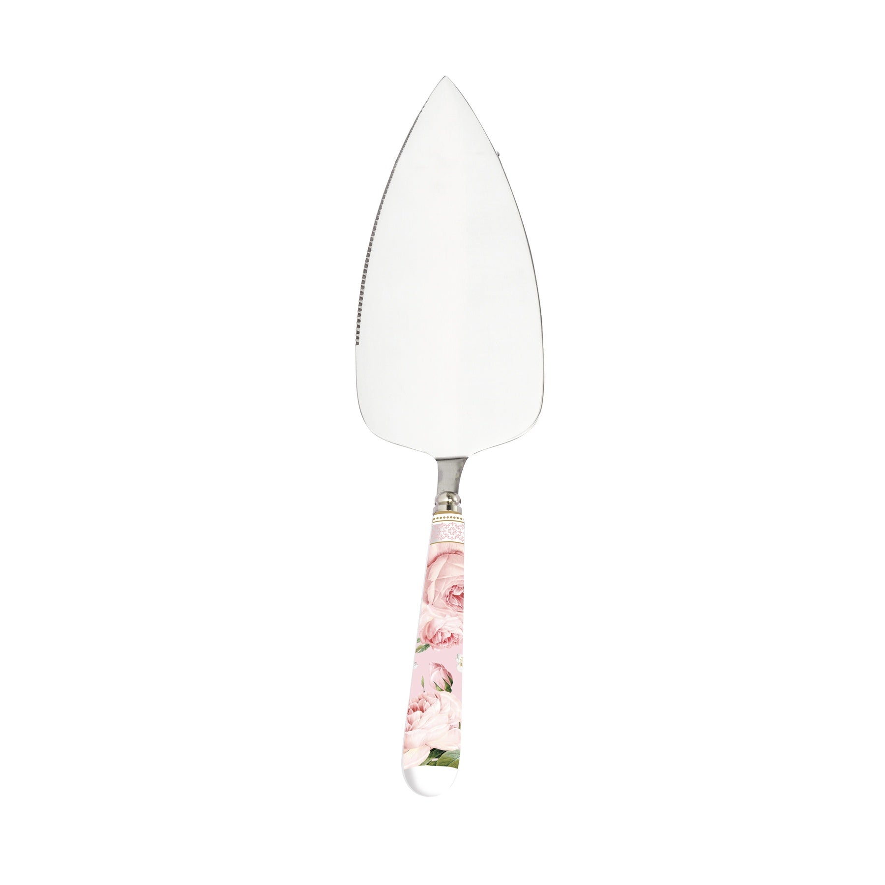 Tortalapát virágos porcelán nyéllel Rozsdamentes acél Chant des Roses