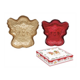 Karácsonyi Üvegtál szett 2 db-os angyal forma díszdobozban Sweet Christmas