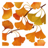 Papírszalvéta 33x33 cm 20 db-os Őszi Gingko levelek