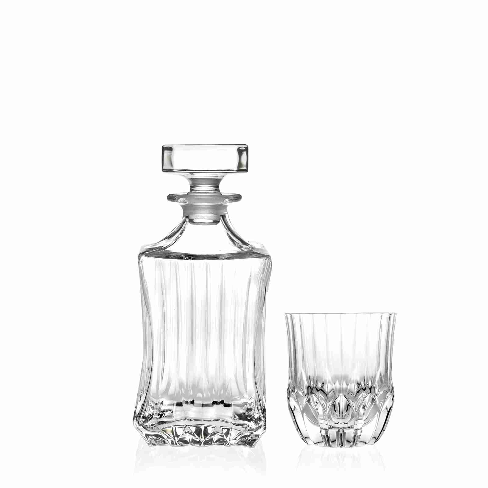 Kristályüveg whisky szett 7 részes decanter és 6 db pohár