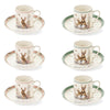Húsvéti nyuszis Porcelán kávés csésze + alj 6 személyes 180 ml dobozban PePen