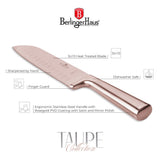 Rozsdamentes acél rose gold Santoku kés 17,5 cm Berlinger Haus Taupe