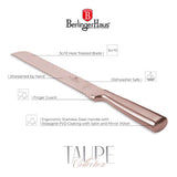 Rozsdamentes acél rose gold Kenyérvágó kés 20 cm Berlinger Haus Taupe