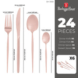 24 részes rose gold evőeszközkészlet – 6 személyes