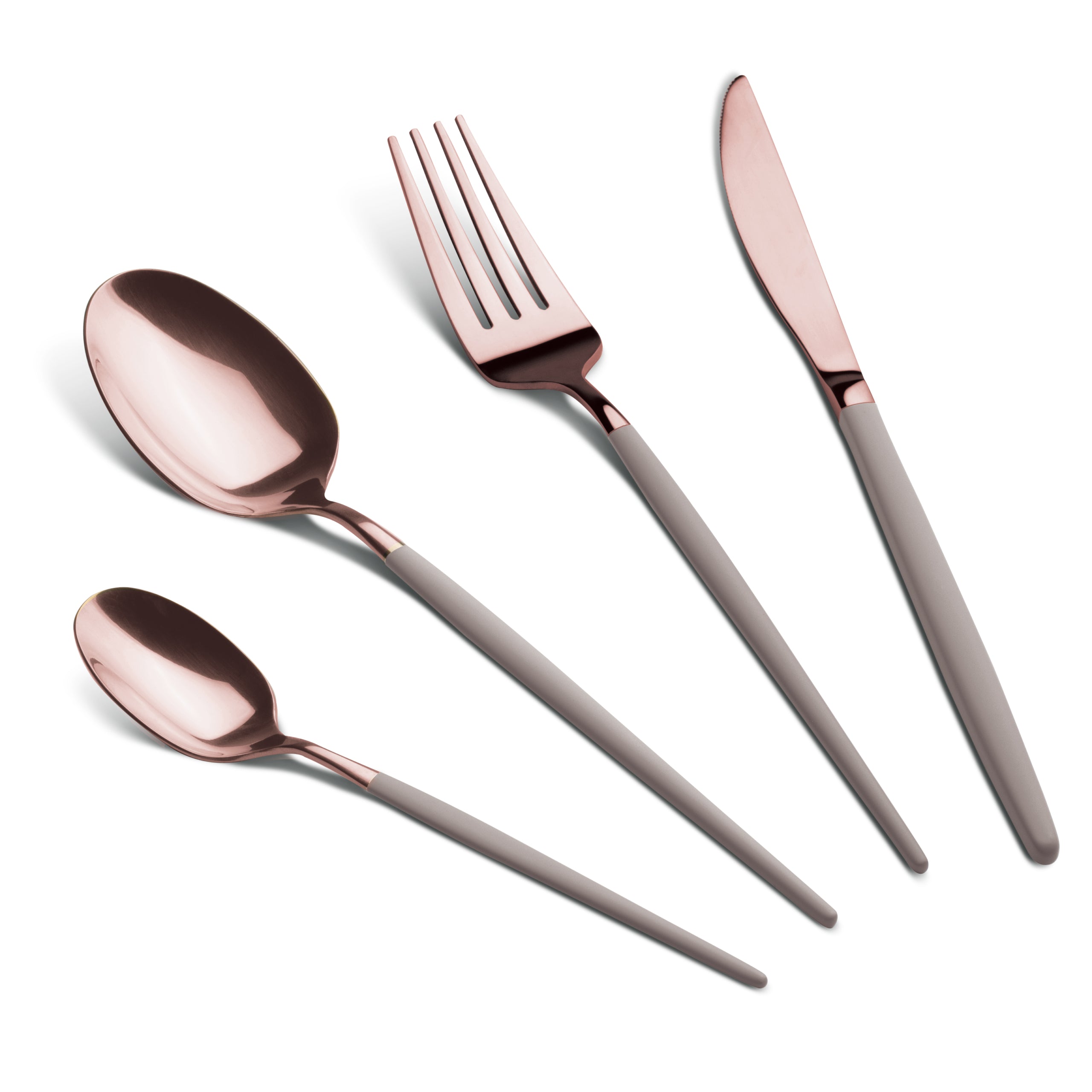 Rozsdamentes acél rose gold PVD bevonattal 24 részes evőeszköz készlet Berlinger Haus Taupe