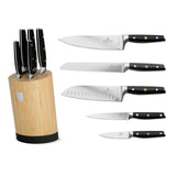 Berlinger Haus 6 részes FULL TANG késkészlet bambusz állvánnyal – Black Vantage Collection