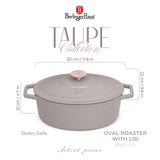 Ovális öntöttvas pecsenyesütő 4,65 L indukciós Berlinger Haus Taupe Collection