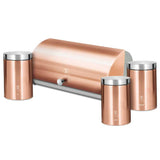 Rozsdamentes acél kenyértartó 3 részes konyhai tároló dobozzal Metallic Line Rose Gold Edition
