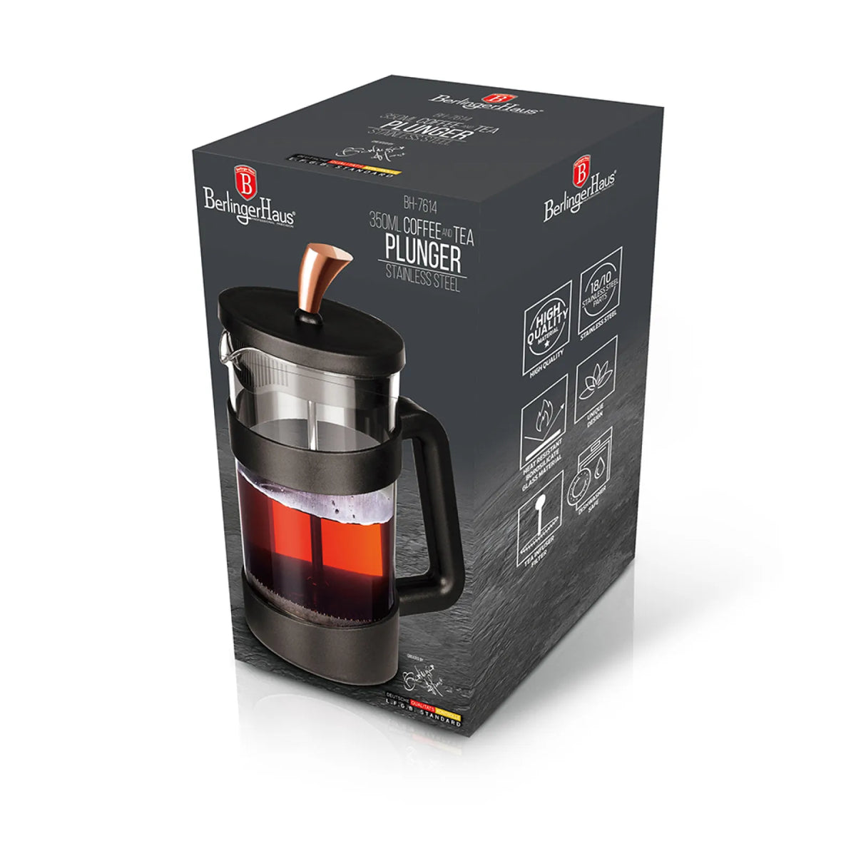 Berlinger Haus Dugattyús kávé- és teafőző (0.35 L) – 2. kép