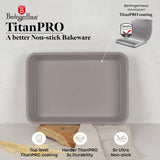 Tapadásmentes tepsi 40 cm Berlinger Haus Taupe szürke BH/7903