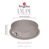 Kör alakú tortaforma tapadásmentes titánPro bevonattal 26 cm Berlinger Haus Taupe szürke
