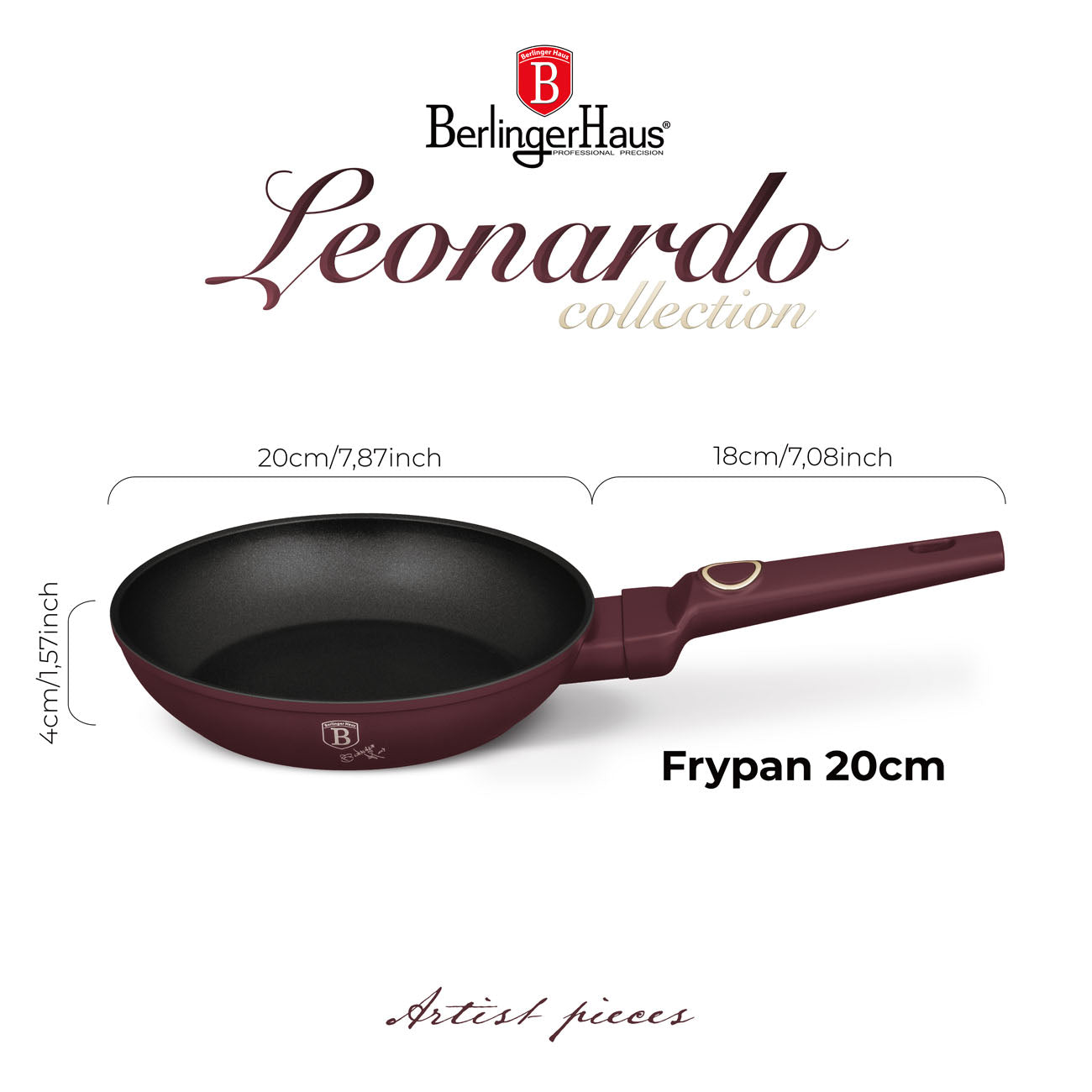 Berlinger Haus Indukciós tapadásmentes Serpenyő 20 cm Leonardo Collection