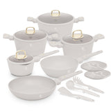 Berlinger Haus 15 részes indukciós edénykészlet matt krém Sahara Collection