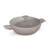 Wok serpenyő fedővel 30 cm indukciós tapadásmentes Berlinger Haus Taupe Collection