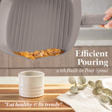 Grill serpenyő fedővel nagy 28 cm indukciós tapadásmentes Berlinger Haus Taupe Collection
