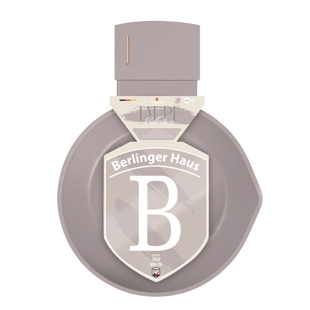 Mini serpenyő 16 cm indukciós tapadásmentes Berlinger Haus Taupe Collection