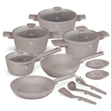 15 részes edénykészlet indukciós tapadásmentes Berlinger Haus Taupe Collection