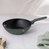 Berlinger Haus indukciós wok serpenyő 28 cm, 3,2 l – Matte Green Collection