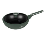Berlinger Haus matt zöld tapadásmentes indukciós Wok fedővel 28 cm