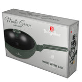 Berlinger Haus matt zöld tapadásmentes indukciós Wok fedővel 28 cm