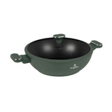 Tapadásmentes indukciós Wok serpenyő fedővel 30 cm matt zöld Berlinger Haus