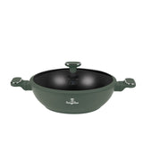 Tapadásmentes indukciós Wok serpenyő fedővel 30 cm matt zöld Berlinger Haus