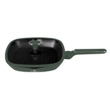 Berlinger Haus matt zöld tapadásmentes indukciós Grill serpenyő fedővel 28 cm