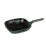 Berlinger Haus matt zöld tapadásmentes indukciós Grill serpenyő fedővel 28 cm