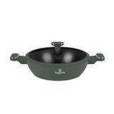 Berlinger Haus matt zöld tapadásmentes indukciós Alacsony lábas fedővel 28 cm