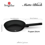 Berlinger Haus indukciós serpenyő 24 cm – Matte Black Collection