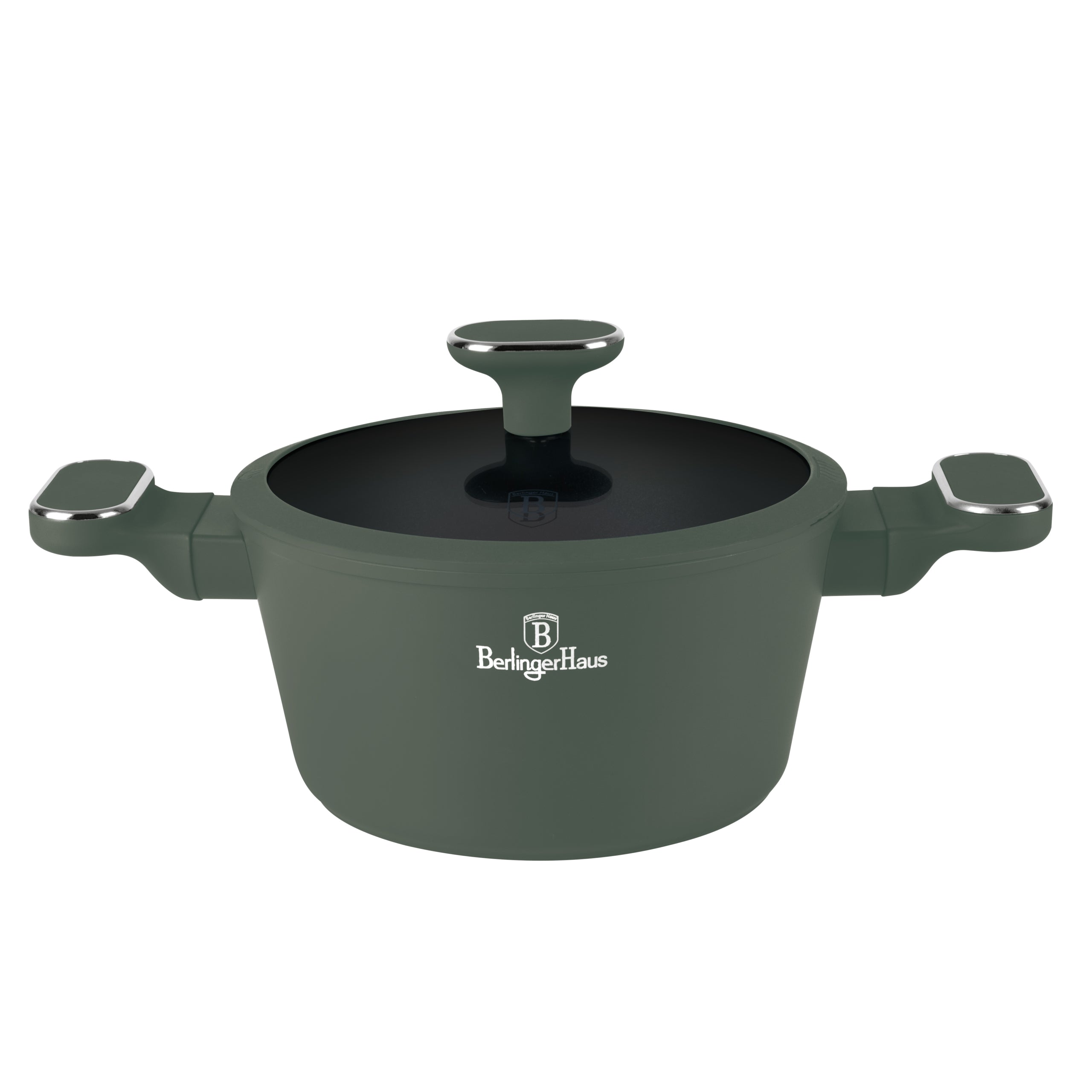 Berlinger Haus matt zöld tapadásmentes indukciós lábas fedővel 20 cm