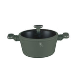 Berlinger Haus matt zöld tapadásmentes indukciós Alacsony lábas fedővel 24 cm