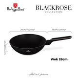 Berlinger Haus indukciós wok serpenyő 28 cm, 3,5 l – Black Rose Collection