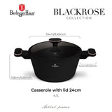 Berlinger Haus Lábas fedővel (4.3 L) – indukciós – Black Rose Collection