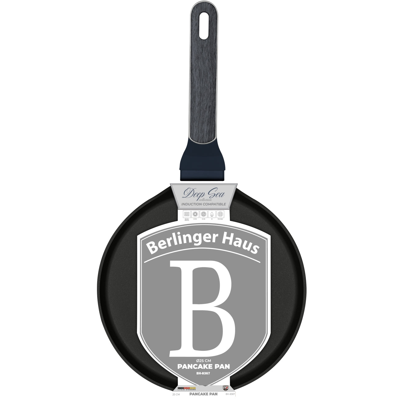 BerlingerHaus tapadásmentes indukciós palacsintasütő 25 cm matt kék