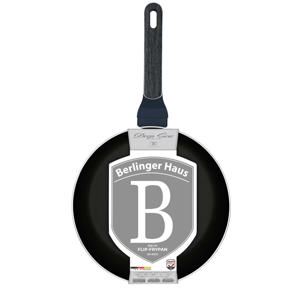 BerlingerHaus tapadásmentes indukciós flip serpenyő 26 cm Deep Sea