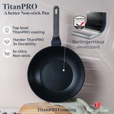 BerlingerHaus tapadásmentes indukciós wok serpenyő 28 cm matt kék