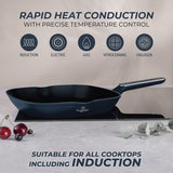 BerlingerHaus tapadásmentes indukciós grill serpenyő 28 cm Deep Sea