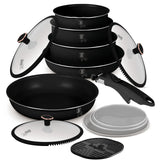 Berlinger Haus 13 részes indukciós edénykészlet levehető nyéllel – Black Rose