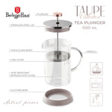 Dugattyús kávé és teafőző 600 ml szürke Berlinger Haus