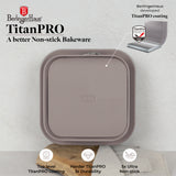 Szögletes tortaforma tapadásmentes titánPro bevonattal 28 cm Berlinger Haus Taupe szürke